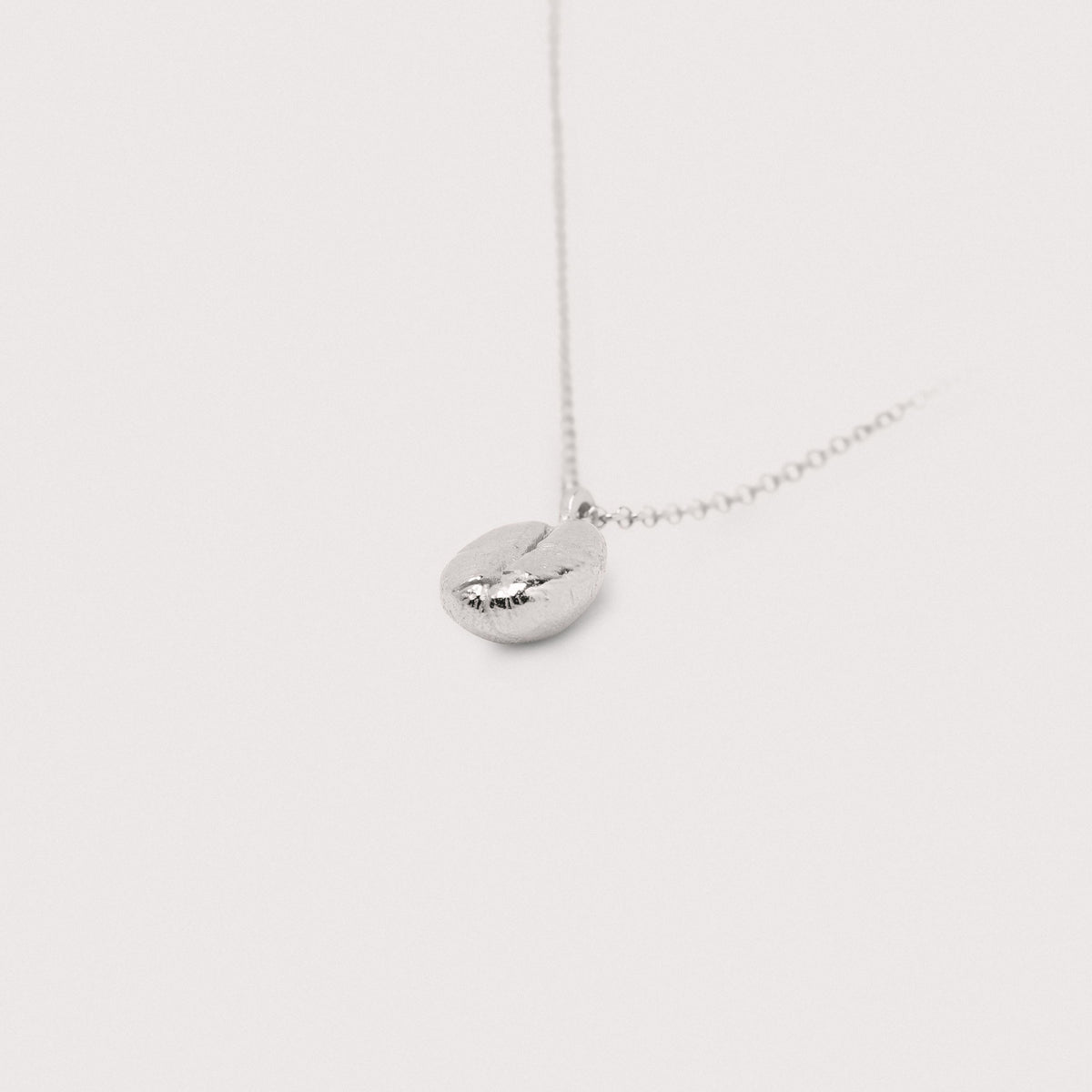 Coffee bean pendant with chain