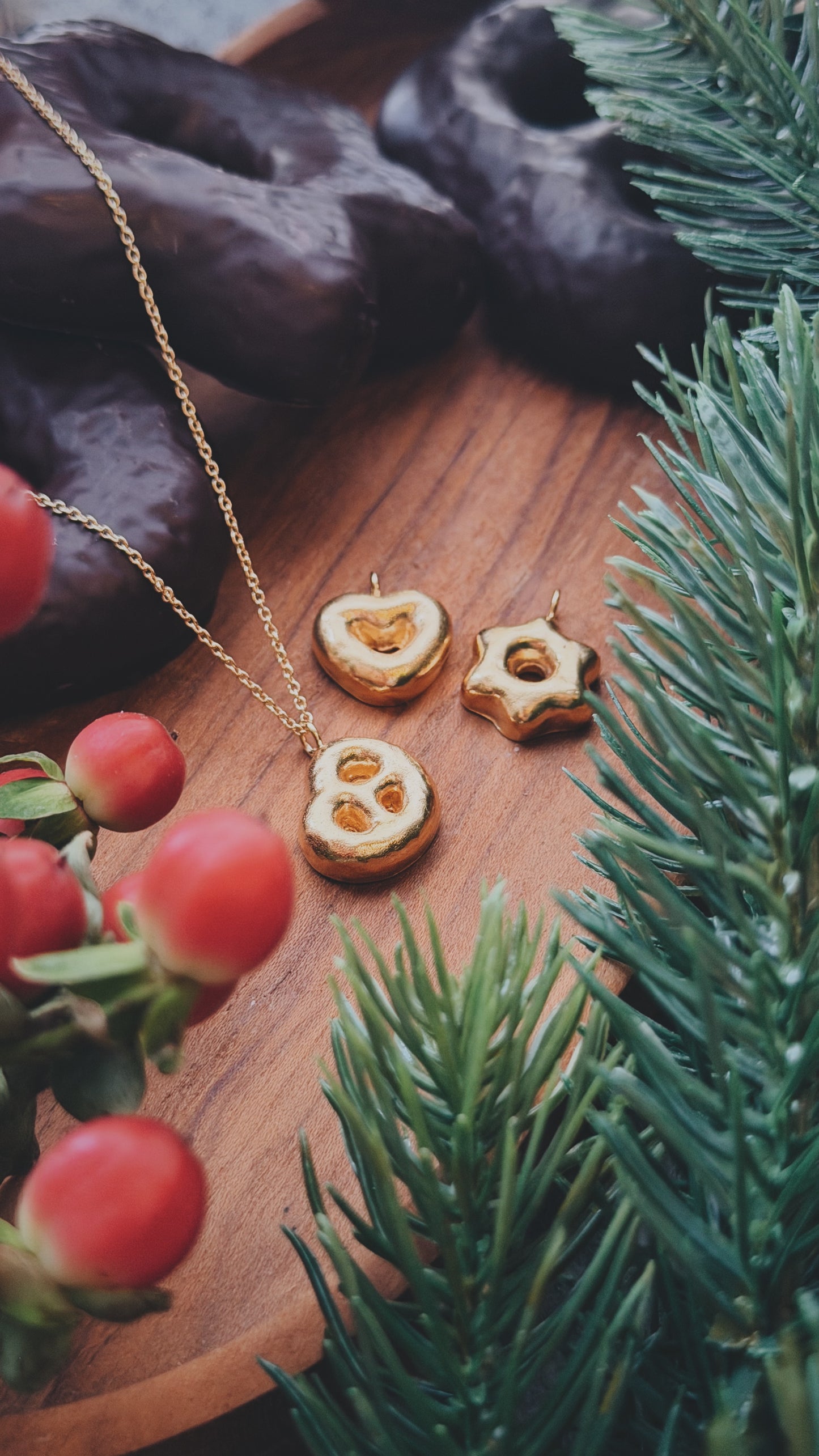 mini lebkuchen – anhänger mit kette
