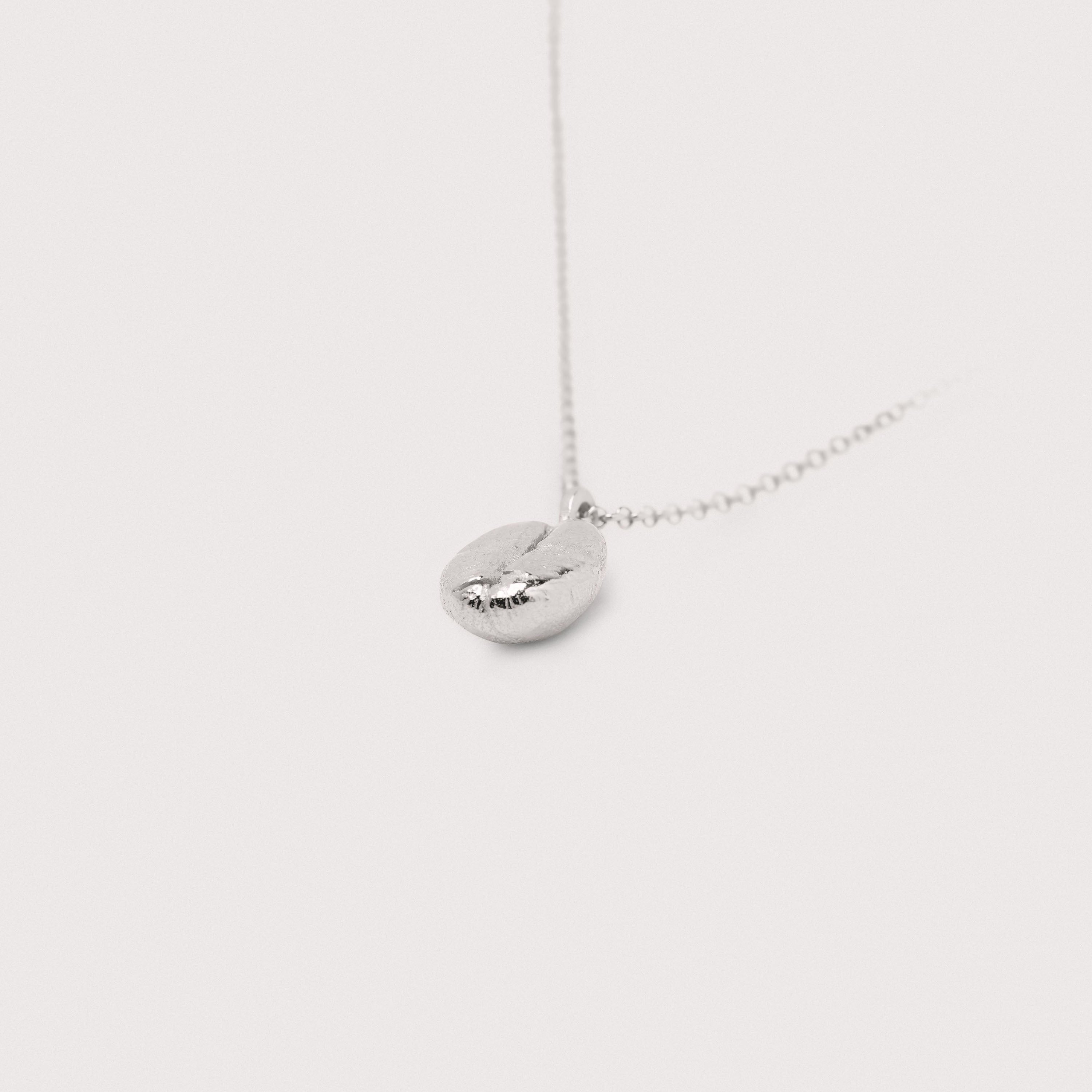 Coffee bean pendant with chain